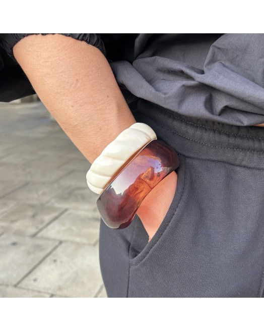 Bracelet JONC beige ou marron